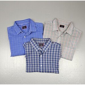 Untuckit Button Down Shirt Mens Large Plaid Multi Colored‎ Longsleeve Lot Of 3